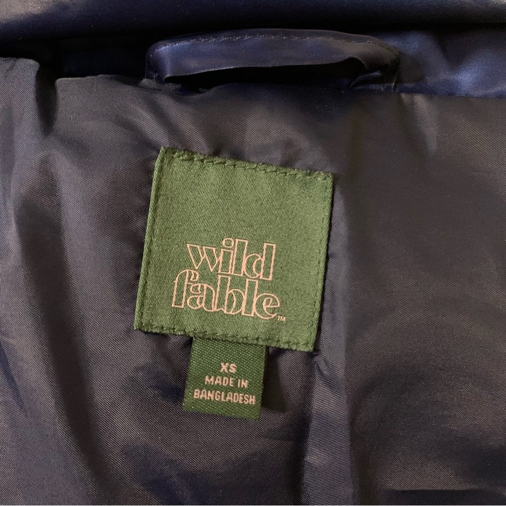 Wild Fable Shiny Navy Puffer Jacket - Picture 6 of 6